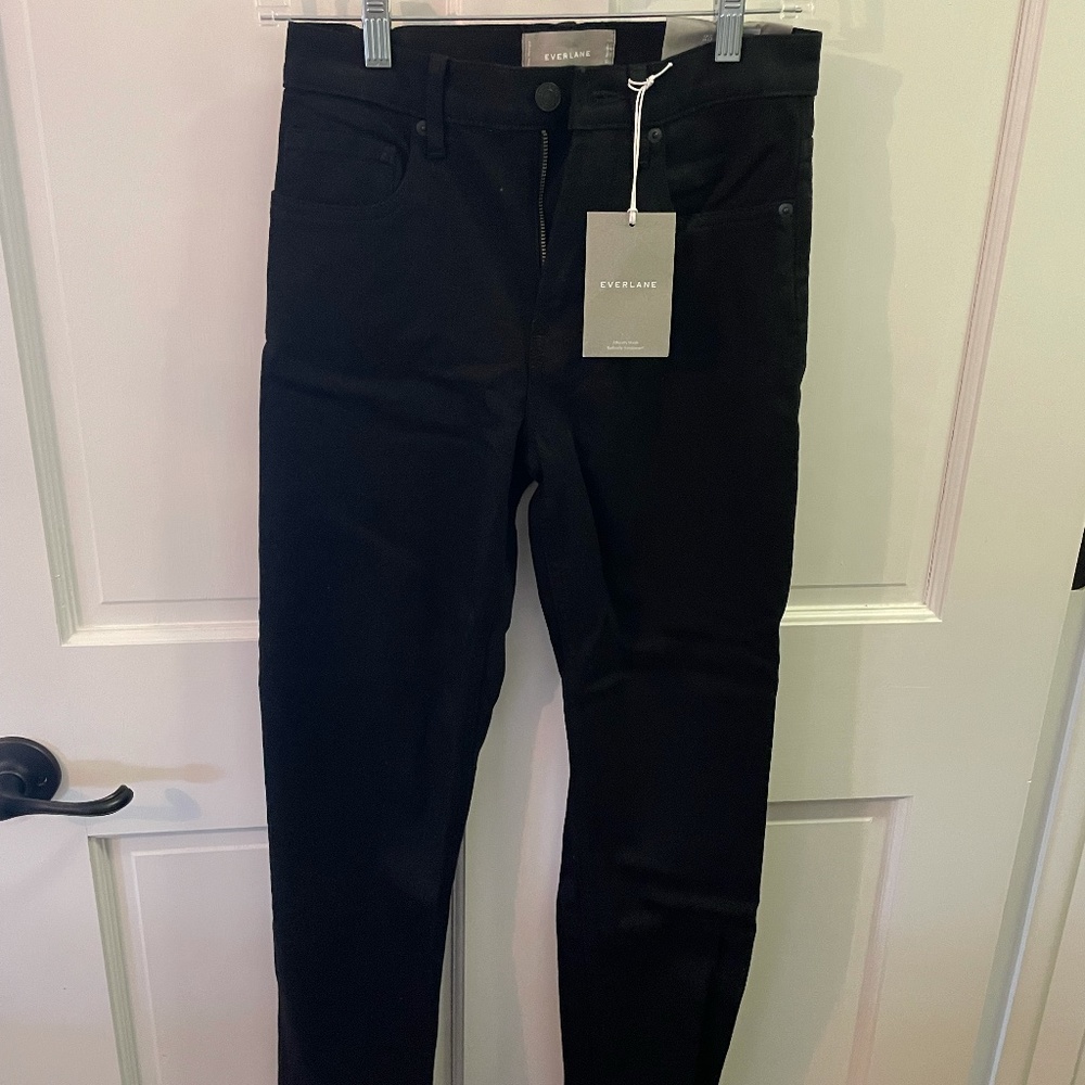 Everlane high rise straight jeans